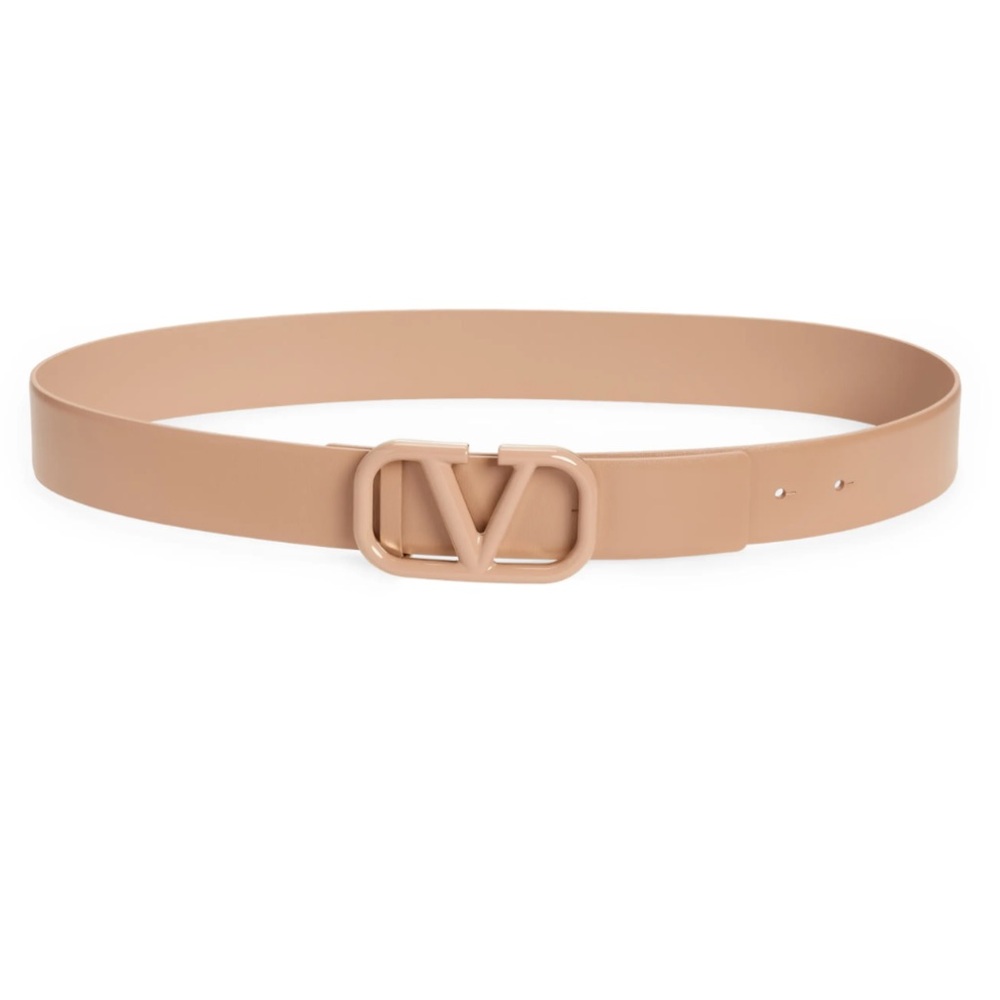Valentino Garavani VLOGO Buckle Signature Leather Belt - size 80